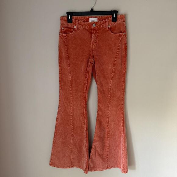 bdg urban outfitters burnt orange corduroy extreme flare pants size 26 - Picture 3 of 8